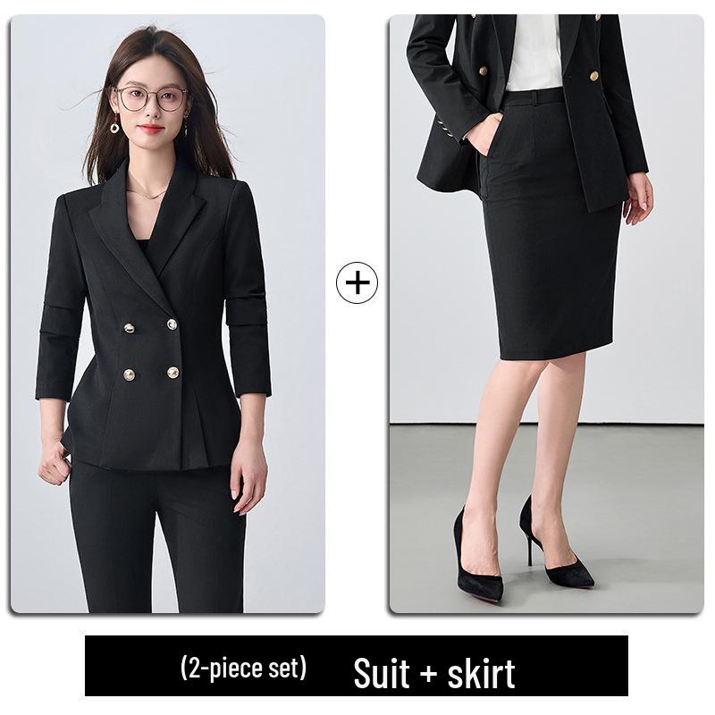 Set Costum Profesional de Înaltă Calitate pentru Femei pentru Recepționiste, Profesori și Personal de Salon - Slim Fit și la Modă
