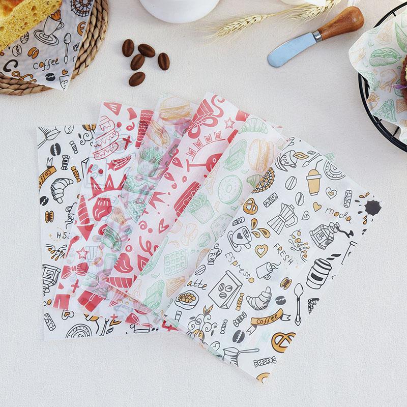 25 Sheets Deli Paper, Grease-Proof Parchment Paper Basket Liners, Food Wrappers for Sandwich, Chip, Burger & Fries, Baking Tools