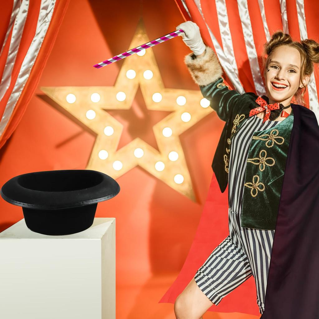 DIFEIUKI Magician Dracula Costume, 3-Piece Set (Cape, Hat, Magic Wand) for Kids, Magician Cosplay, Magic Supplies, Magic Costume, Birthday Gift,