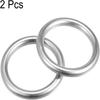 2pcs 304 Stainless Steel Round Ring  Handbags, Belts, Ornamental Designs, Shop and Farm, Crafts