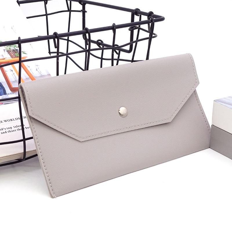 1PC Women Wallet Reusable Money Clip Wallet Cash Bank Card Storage Bag Long Style Ultra-thin Portable Leather