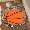 Basketball Pattern Background Round Rug for Livingroom,Bedroom, Palyroom, Chair Rug, Area Rug, Circle Carpet, Large Size Fan Christmas Gift