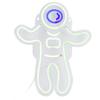 LED Astronaut Neon Light USB Powered Transparent Backboard Lamp for Birthday Home
