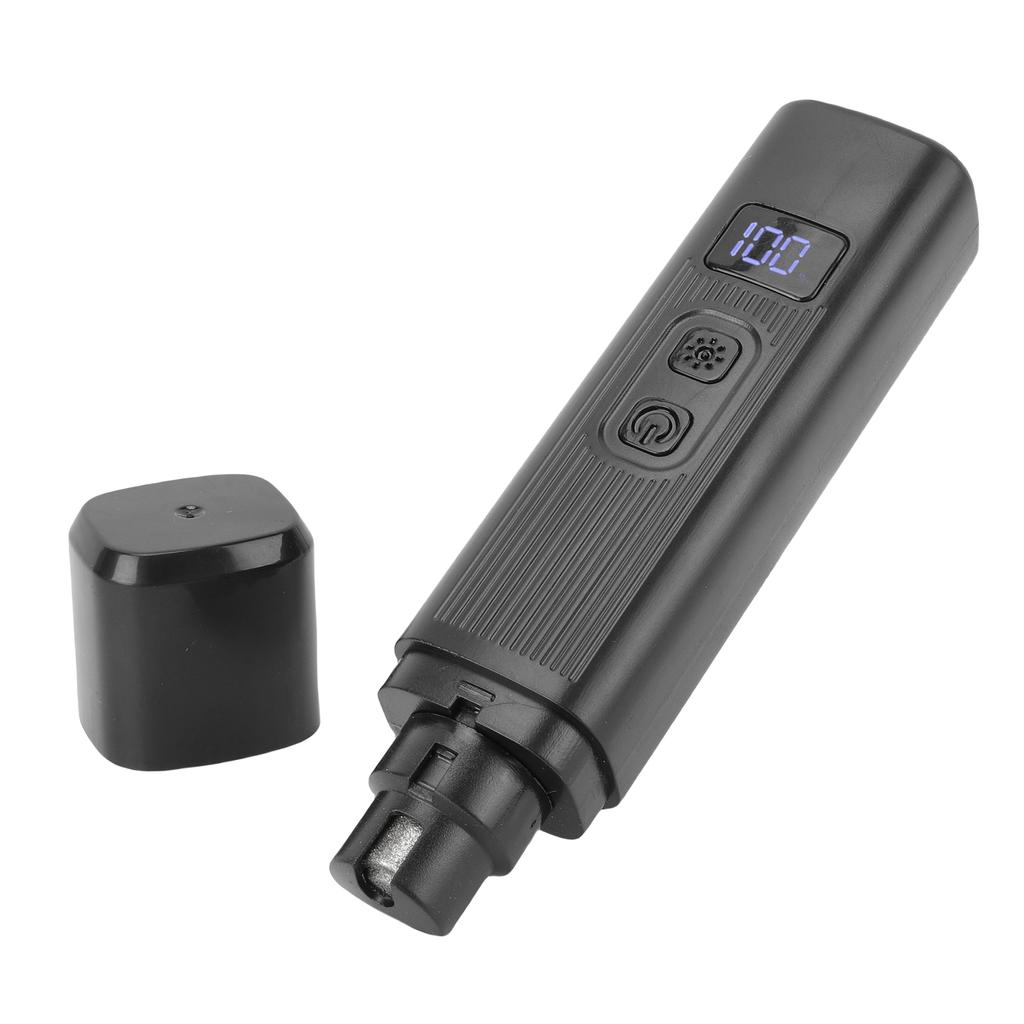 Hunde Nagelfräser Multifunktional Eingebautes LED-Licht Geräuscharm Wiederaufladbar Haustier Nagelknipser für Zuhause Schwarz