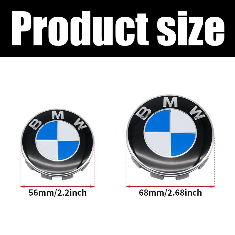 4Pcs/set 68MM 56MM Blue White Floating Wheel Center Cap For BMW M Emblem E46 E36 E34 F10 E90 F30 E60 F30 E53 E30 E92 E87 npmk56
