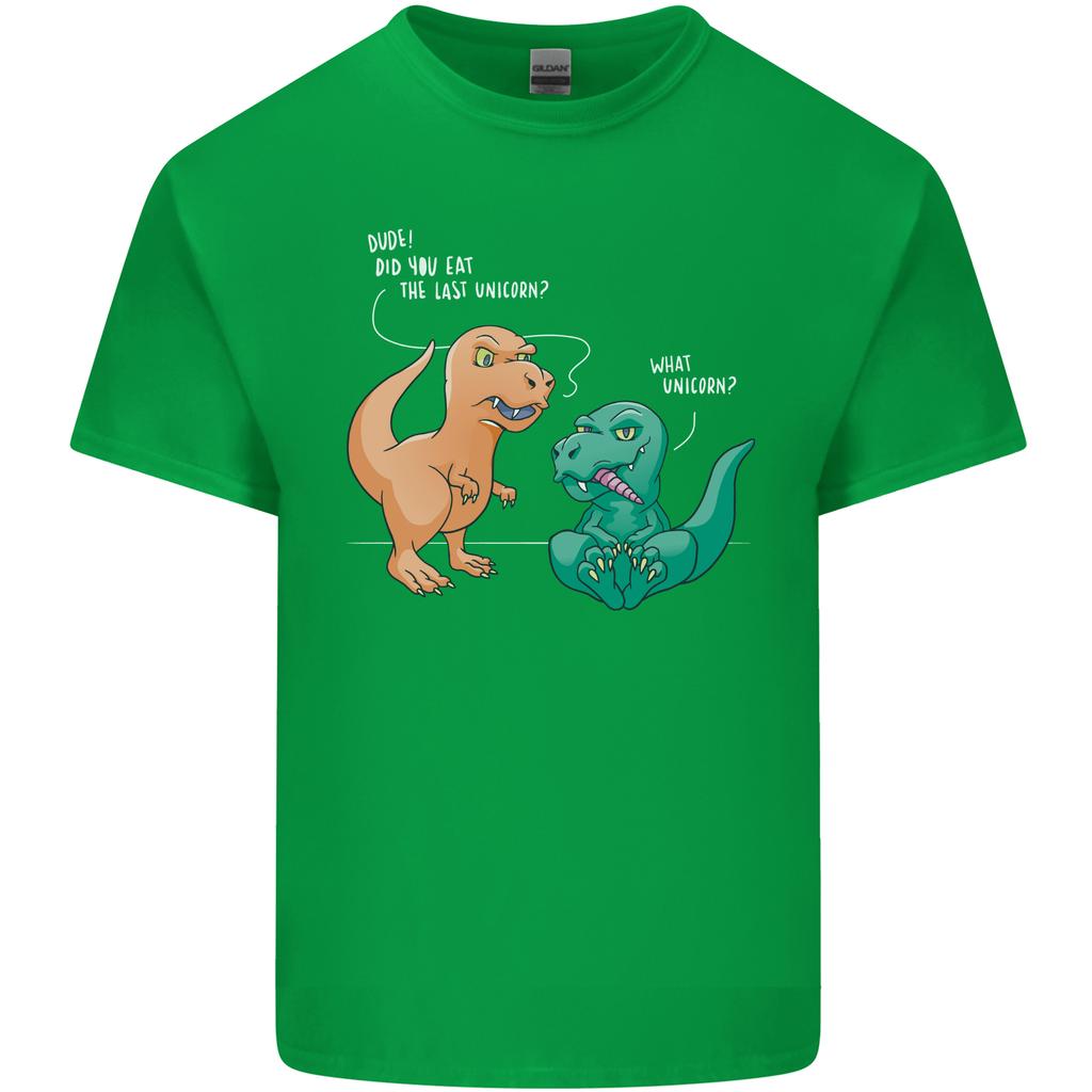 TRex Eating the Last Unicorn Dinosaur Funny Unisexs Light Cotton TShirt