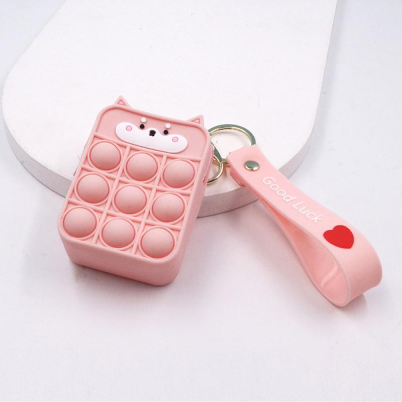 Silicone Coin Purse Mini Wallet  Sling  Bag Anti-stress Messenger Bag Strawberry Pineapple Bag