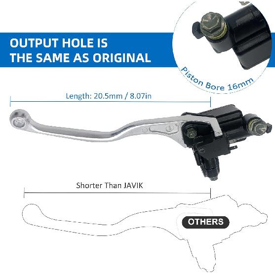 Front Right Brake Master Cylinder For Kawasaki Brute Force 650 750 4X4I KVF650 KVF750, Psiton Size 16Mm, OEM# 43015-0036 43015-0711