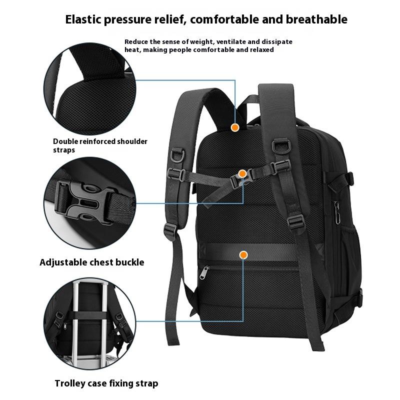 Expandable Large Capacity Backpack Computer Bag Men'S Business Backpack Travel Bag Commuter