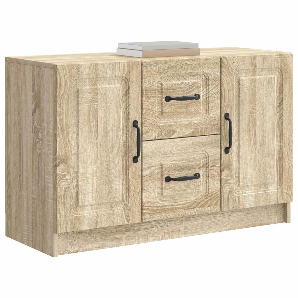 Sideboard in Sonoma Oak Finish 89 x 34.5 x 57 cm Particleboard