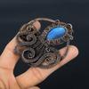 Labradorite Pendant, Handmade Gemstone 999 Copper Wire Wrapped Pendant Antique Jewelry, For Gift Silver Jewelry