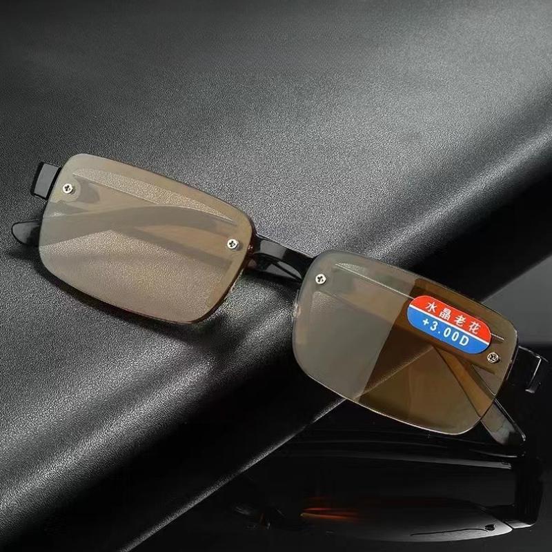 High-quality Half-frame Reading Glasses for Men Women Imitation Crystal Presbyopia Eyeglasses Blue Light Blocking Eyewear