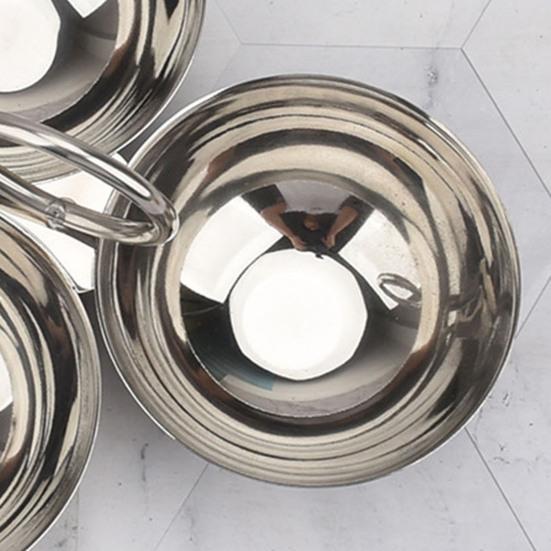 קערת חטיפים יצירתית 3 תאים פלדת אל-חלד מגש פירות לאגוזים ממתקים קינוחים מנה למנות ראשונות למסיבה עיצוב בית מודרני