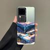 For Samsung Galaxy S25 S22 Ultra Plus S24 S23 Ultra Plus FE S21 FE Laser Phone Case Norwegian Scenery Shockproof Back Covers