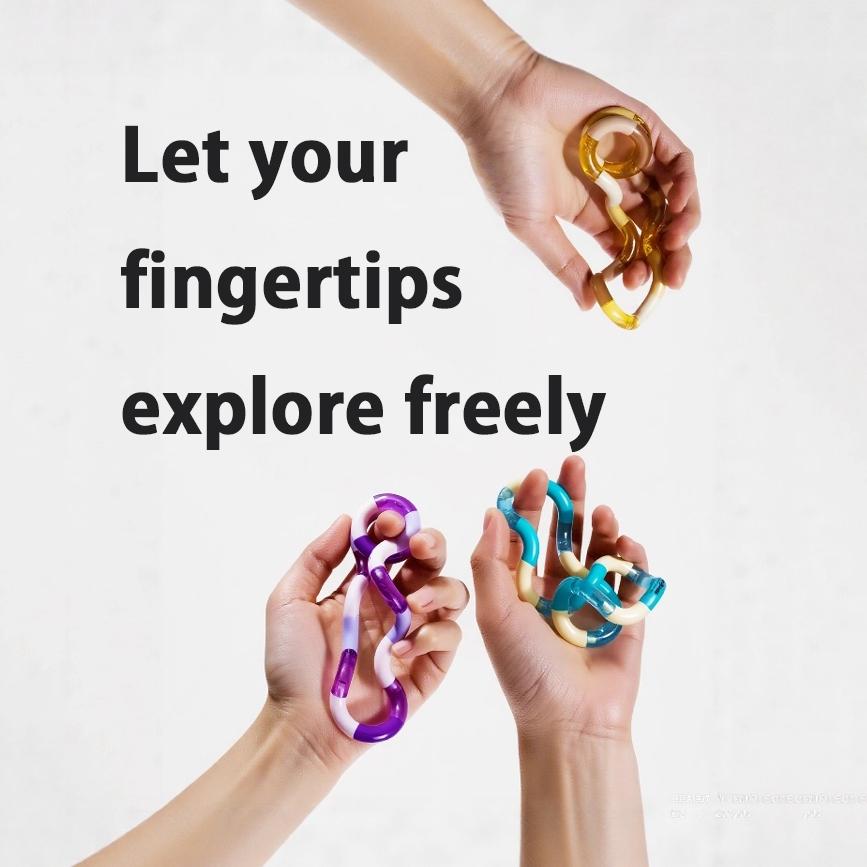 Zabawne Edukacyjne Sensoryczne Zabawki Fidget Kreatywny Odkształcalny Węzeł Łańcuszek Spinner Zabawka do Redukcji Lęku i Stresu Dziecko Nastolatek ADHD