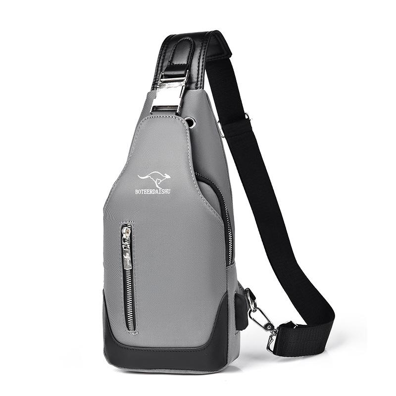 Męska wodoodporna torba crossbody z tkaniny Oxford - styl koreański, modna torba na jedno ramię