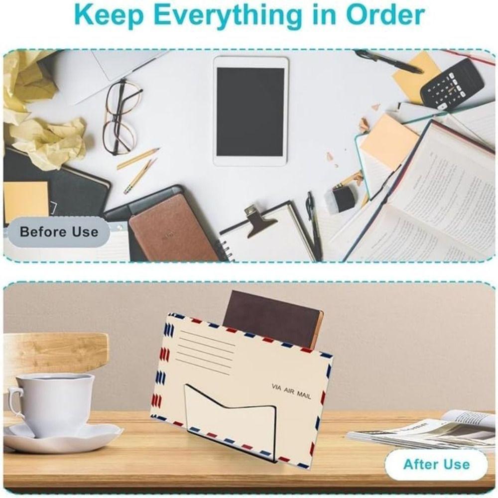 Acrylic File and Letter Holder Lightweight Envelope and Bill Sorter Mail Holder Rack  School