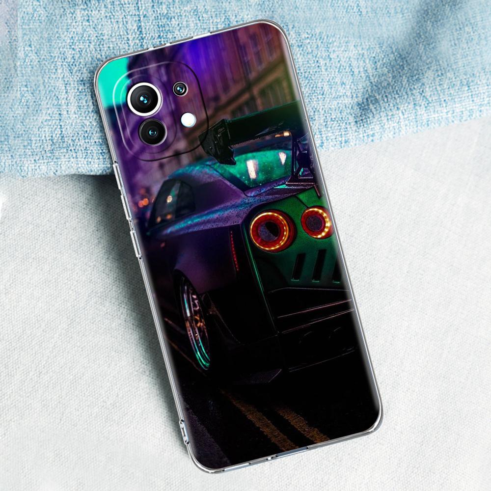Blue Red JDM Sport Car For Poco X5 X3 NFC F5 F4 F3 M3 Phone Case For Xiaomi 12T 12 13 Lite 11 Ultra Mi 10T 5G 11X Pro 11T Cover