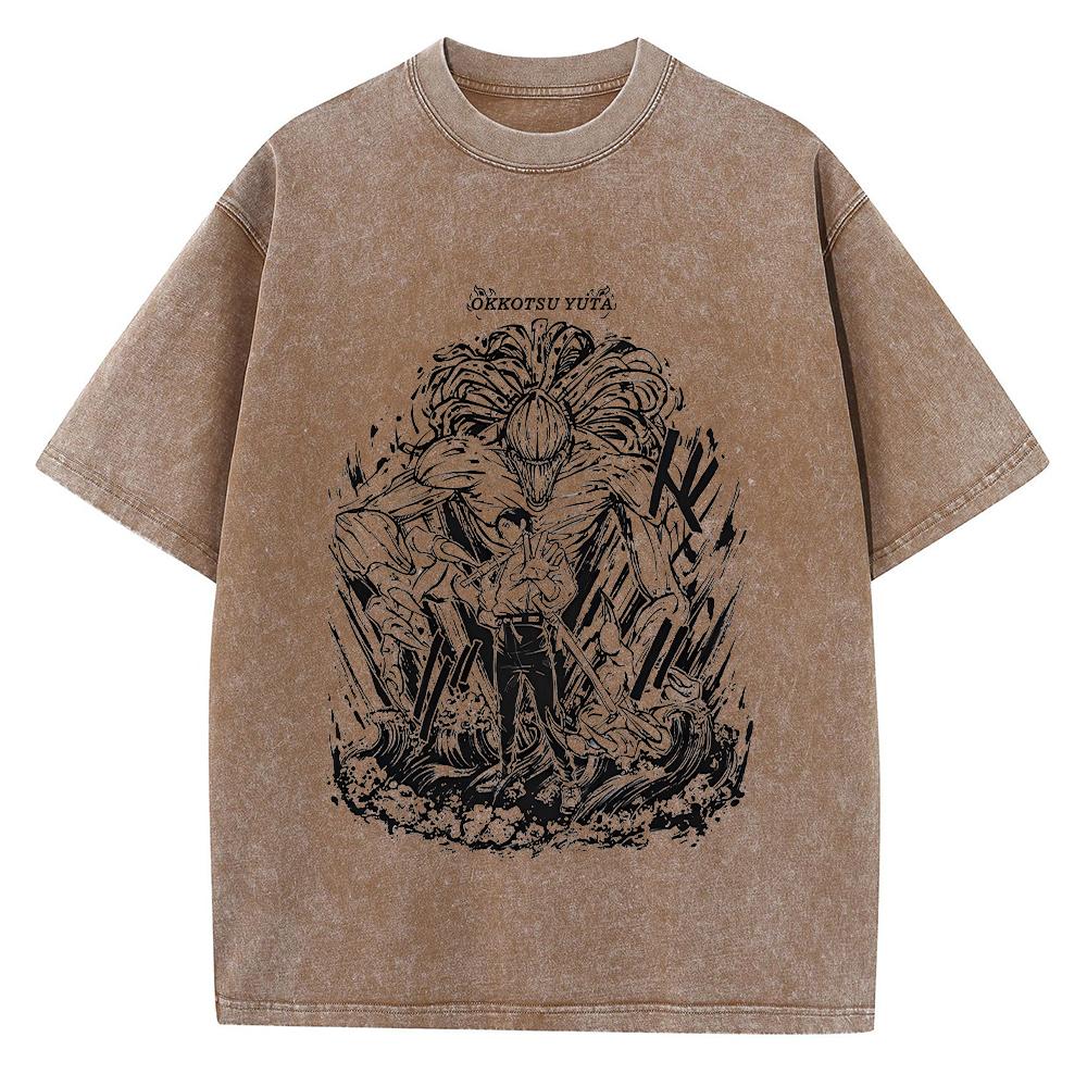 Anime Jujutsu Kaisen Hip Hop Streetwear Harajuku T Shirt Print Tshirt Men Summer Short Sleeve Cotton Loose Tops Tees