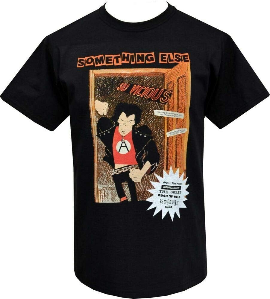 Mens Punk T Shirt Seditionaries 1977 Rocker Sid Vicious Something Else Anarchy Black S чёрный