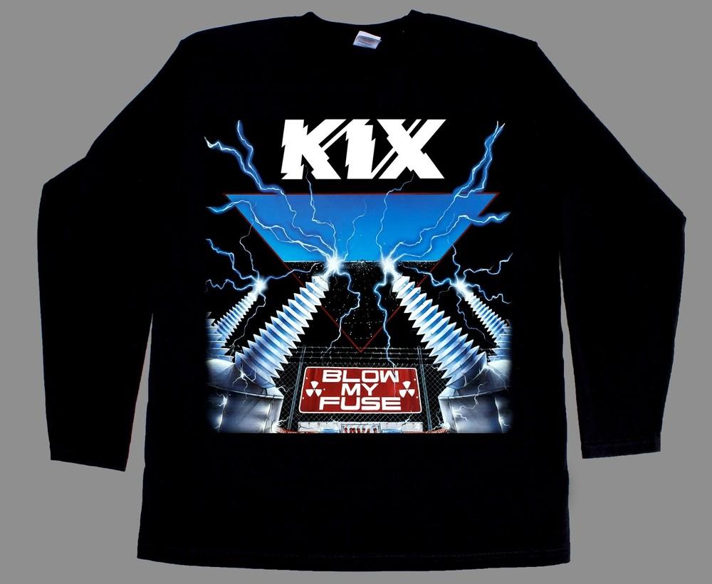 Kix blow my fuse new black shortlong sleeve tshirt 3xl 4xl 5xl M