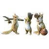 Resin Craft Squirrel Figurines Bonsai Decor Animal Statues for Fairy Garden Ornaments , with