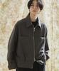 Concent12 Bold Wool Zip-Up Jacket Charcoal