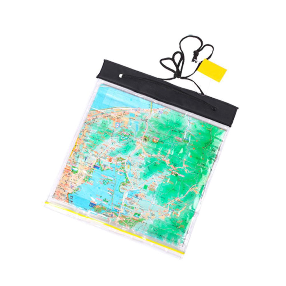 Outdoor Waterproof Map Plastic Bag Valve Bag Transparent Map Case Hold Bag