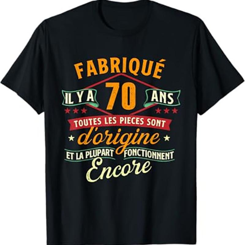 Made 70 years ago 70 Years Birthday Joke T Shirt Black S TO 5XL S разноцветный