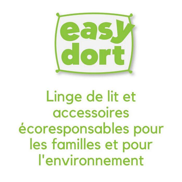 Drap Housse - EASY DORT - 90x140 Cm - Coton Bio - Lavable En Machine - Couleur Noisette