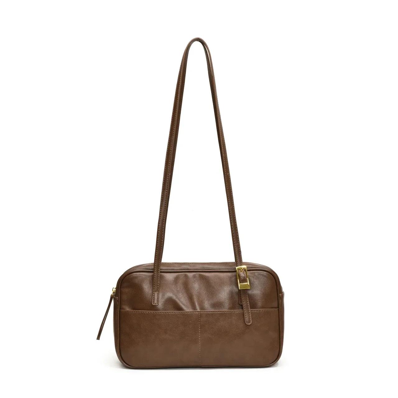 

Корейская сумка для боулинга из цельного плутония в стиле ретро для женщин, большая вместительная сумка-подушка, роскошная универсальная сумка в западном стиле