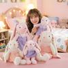 Adorable Rabbit Plush Doll Pillow: Sleep Companion & Comfort Toy for Girls' Birthdays