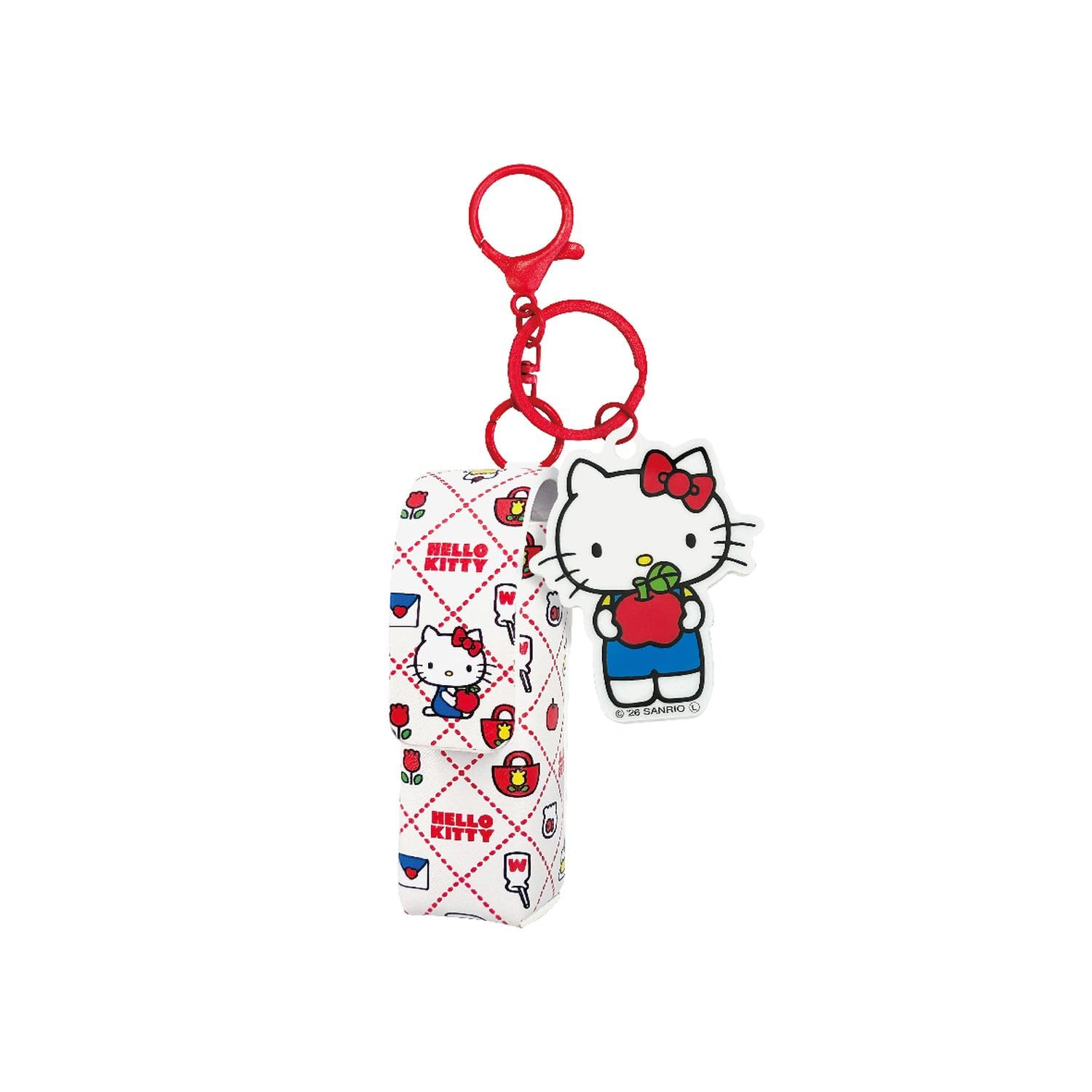 Sunart Hello Kitty Серия Ретро Футляр для помады Клетчатый Узор Шарм, SAN-0152-WH