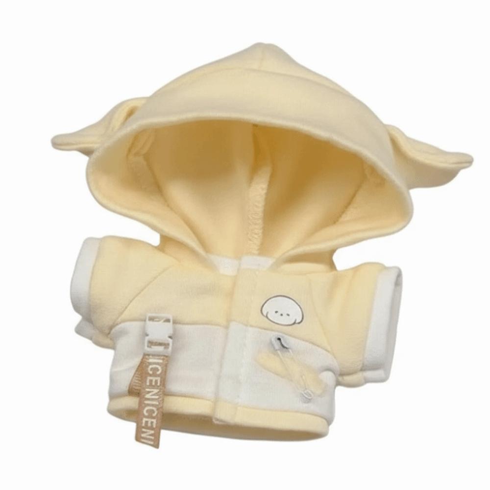 

10cm/20cm Doll Clothes Cat Ear Doll Accessories Creative Doll Hoodies For Cotton Doll 10cm жовтий