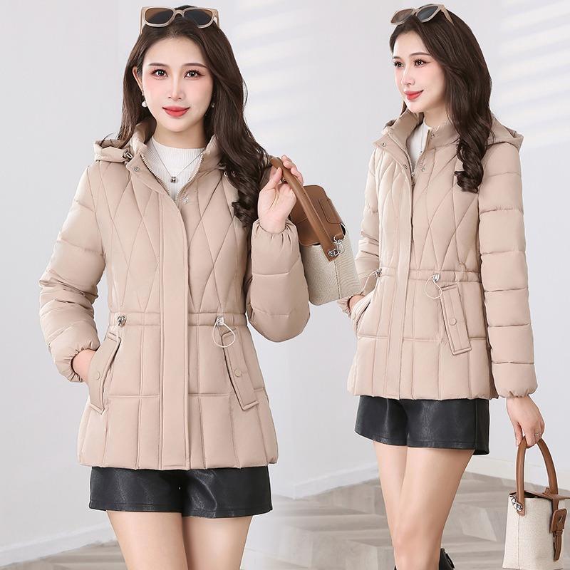 Winter New Cotton-padded Clothes Women's Short Waist and Thin Hooded Cotton-padded Clothes Fashionable Warm Cotton-padded Jacket