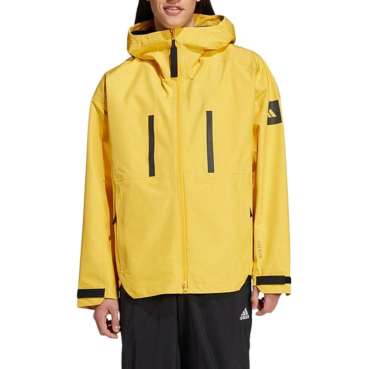 adidas Logo Ritszak Lange Mouwen Jas Heren Jassen Geel IM8528