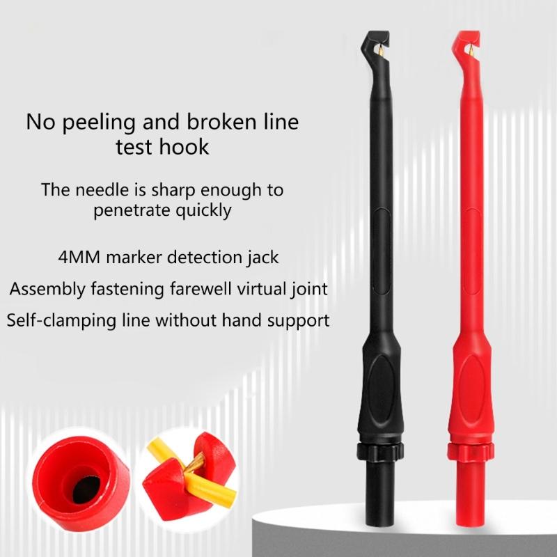 Wire Piercing Test Clips Tool Puncture Probe Multimeter Test Lead 4mm Banana Plug Universal Car Auto Testing Tools