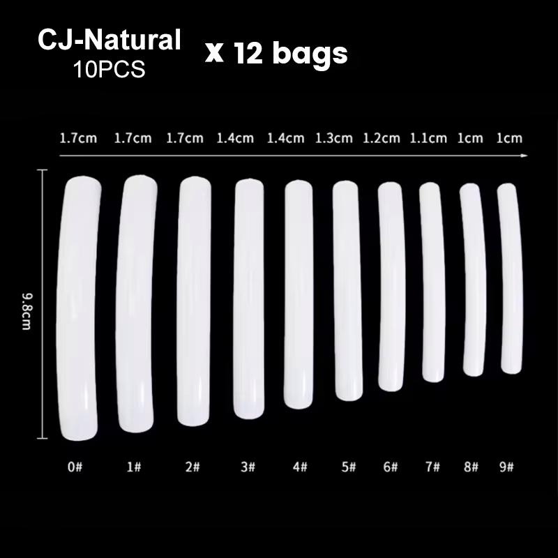 500pcs/bag Coffin False Nail Tips Clear Ballerina Stiletto Rounded Square Acrylic Fake Nails Extension System UV Gel Manicure