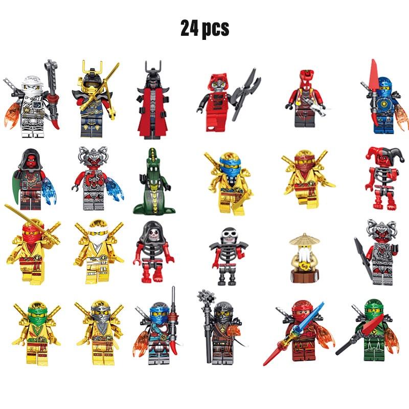 

24pcs Phantom Series Ninja Building Blocks Plastic Toy Figures For Children Height)