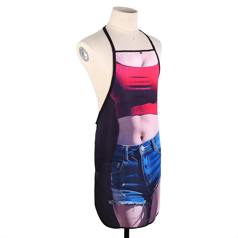 Sexy Women'S Apron Fun Single Party Gift Universal Male And Female Chefs Bbq Kitchen Novelty Apron