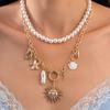 2026 New Starfish Shell Necklace Metal Necklace Ocean Element Shell Starfish Pendant Neck Chain Jewelry Chain