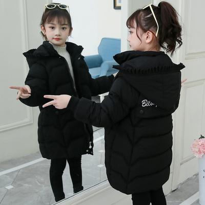 Children's Winter Large Size Fluffy Coat Printed Hooded Warm Jacket Lined Laminated Hooded Warm Jacket