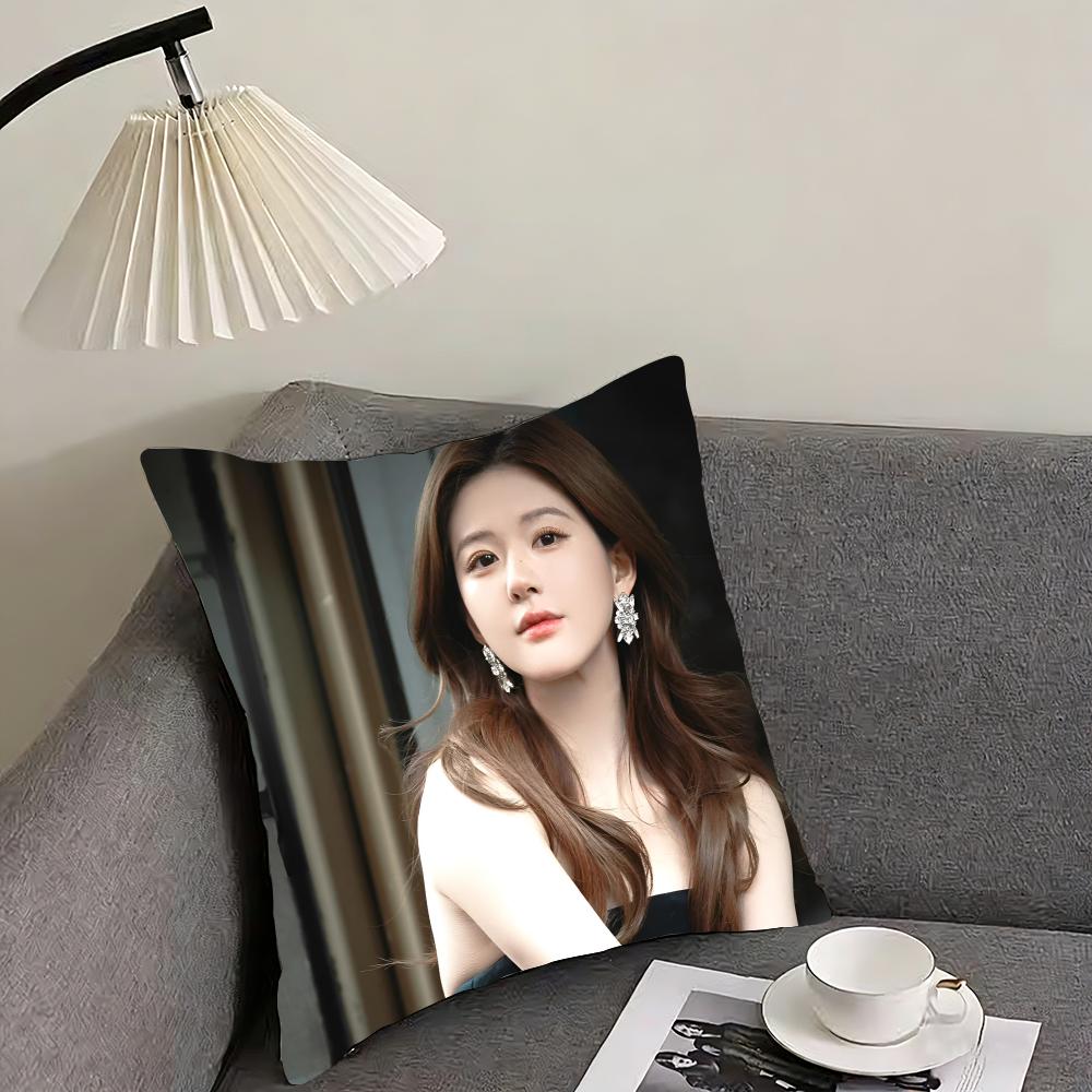 Zhao Lusi Cushion Cover Reversible Plush Pillow Cover – For car, sofa, bedroom, perfect as a gift.