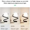 Nordic Retro Table Lamp, Glass Shade LED Desk Light for Bedroom Living Room, Dimmable Bedside Decor