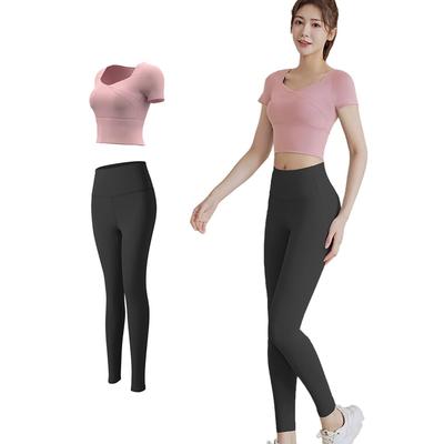 Olabela Sports Treino de Yoga Esportivo Conjunto Top e Calça Yoga Esportivo de Cintura Alta Sutiã Feminino, Manga 2/4, Sutiã Antiderrapante, Roupa, Roupa, Sutiã, Calças, Leggings, Cintura,