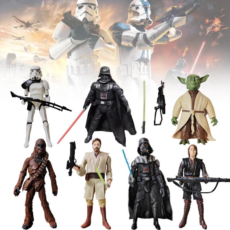 Star Wars Akční figurky Černý Sith a Bílý Clone Trooper 3,75 palce Kloubové PVC Sběratelské předměty