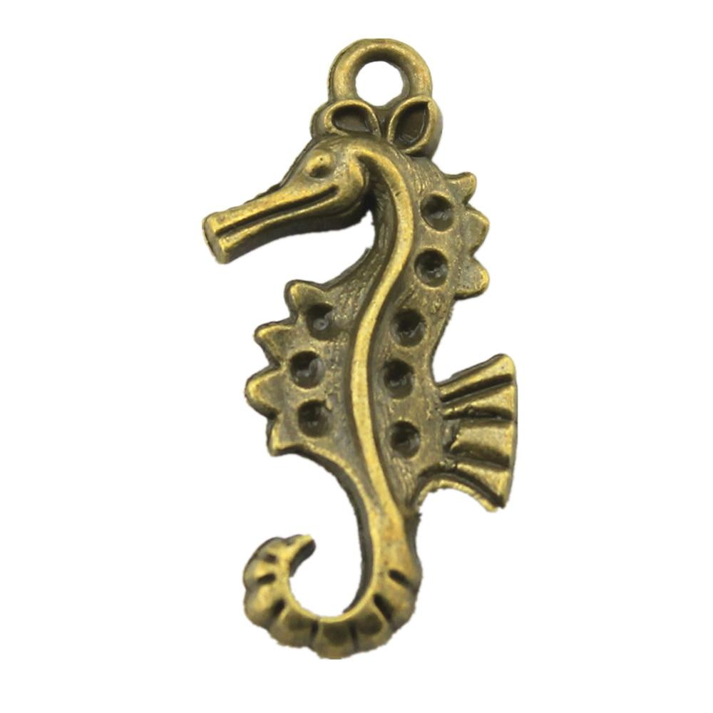 

10шт Гиппокамп Амулеты Античная бронза Цвет Цинковый сплав 28X13mm