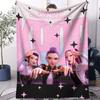 KPop Printed Blanket Girls Boys Plush Throw Blanket Sofa Blankets Warm Birthday Gifts For Girls Huntrix Blankets