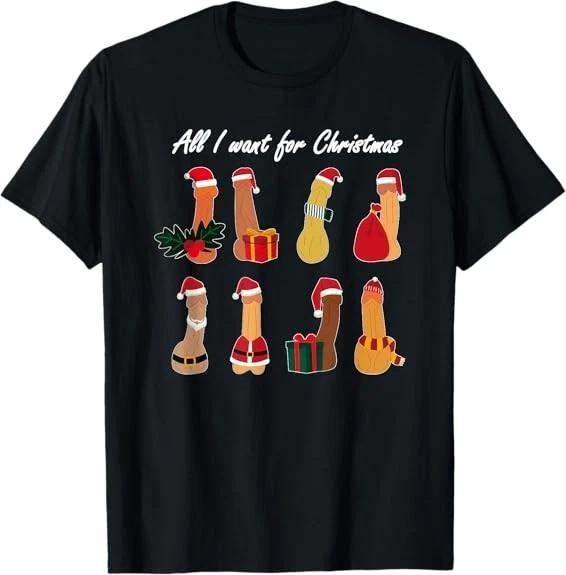 Men s and Women s T-shirts NEW! Ugly Christmas, dirty Christmas, X-Mas, Pride, All I want Tee T-Shirt S-3XL M