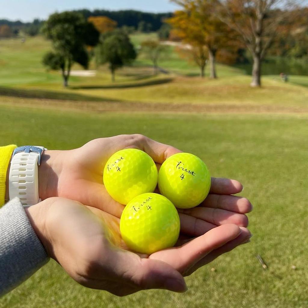 Trust Trust Golf Ball Aurora Does Not Stands Does Not Crystal Urethane Reactive Core 1 Dozen Aurora Yellow (Aurora) Cover, Out, Flies, Bend, Stops,